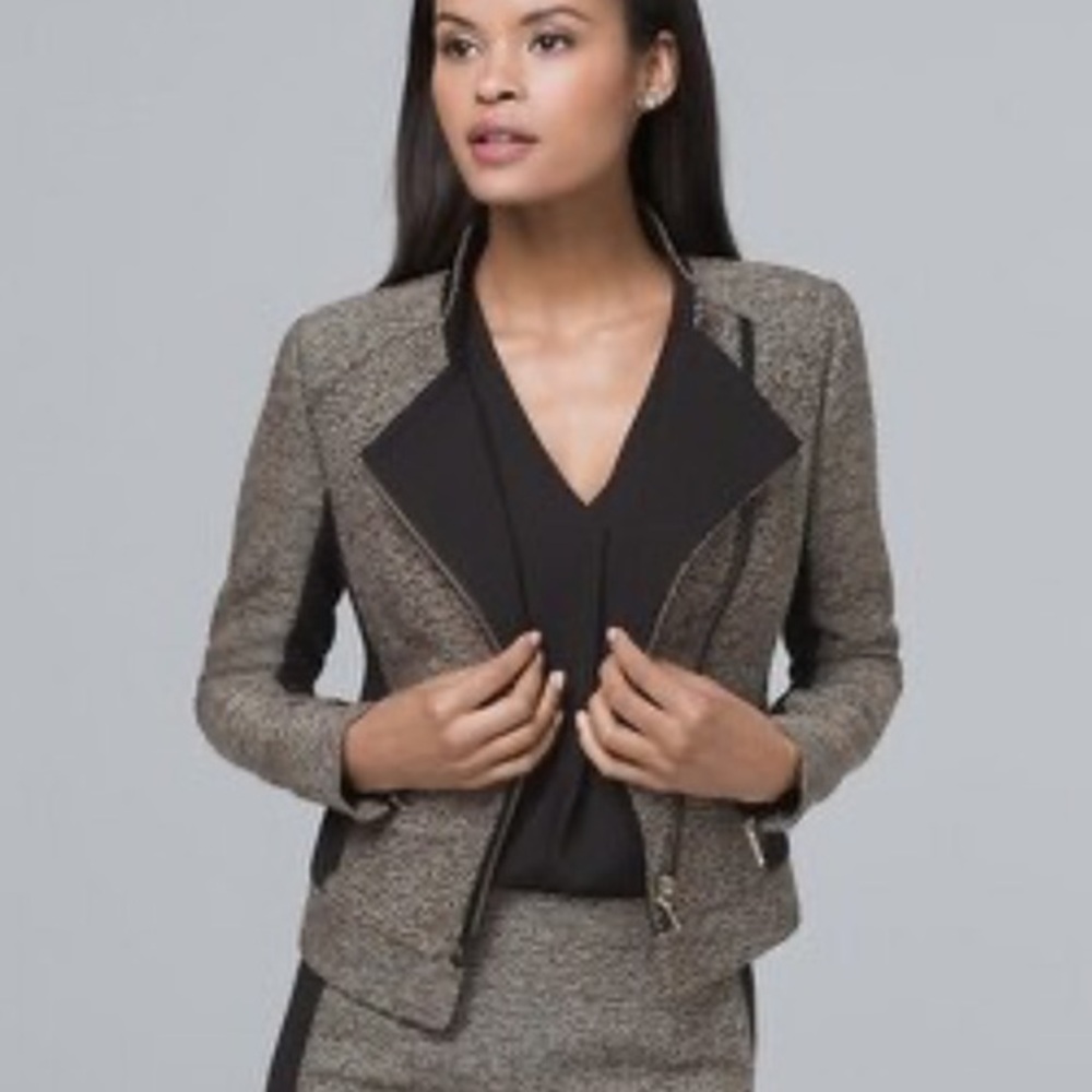 White House Black Market tweed jacket NWT size 12